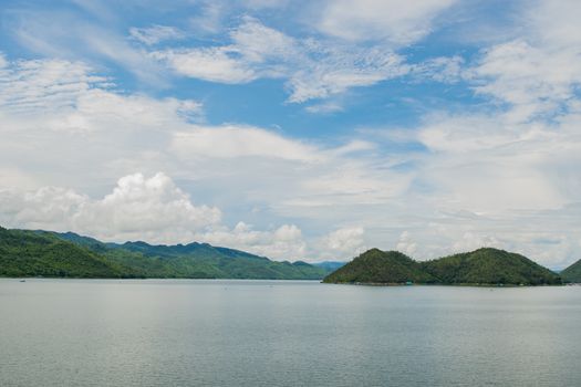 View around Srinakarin Dam is located at Ban Chao Nen, Tha Kradan District Si Sawat District Kanchanaburi, Thailand.