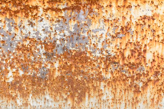 Front view of a panel rusted and oxidized.