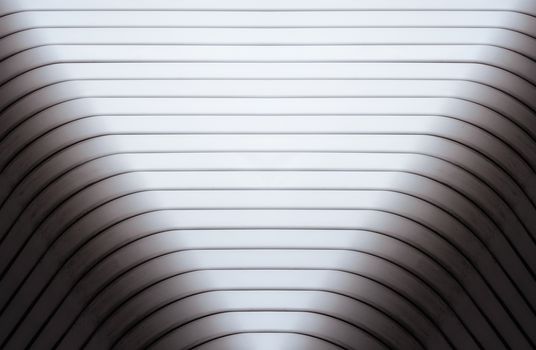 gray curved wall of a modern building monochrome abstract architectural background pattern