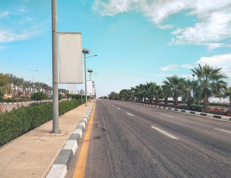 empty road in sharm el sheikh south sinai egypt