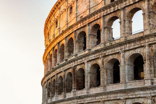 Colosseum at sunrise in Rome, Italy