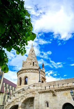 Fisherman's Bastion, located in the Buda Castle complex, in Budapest, Hungary.