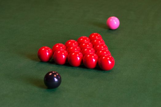 Snooker Balls set for play