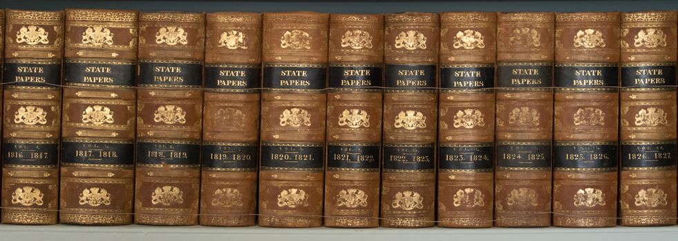 State Papers Books on a Shelf