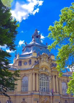 Vajdahunyad Castle located in the City Park of Budapest, Hungary.
