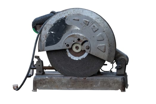 Machines for metal cutting in white background with clipping path 