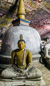 Buddha statues stupa Dambulla Cave Temple, Sri Lanka