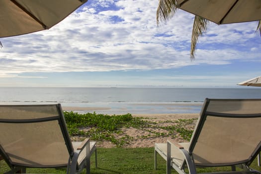 beach chair on the beach