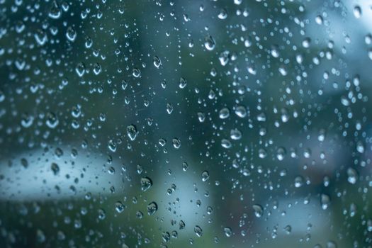 Natural blue water drop background,Rain drops