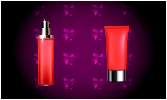 mock up illustration of a beauty product on abstract background