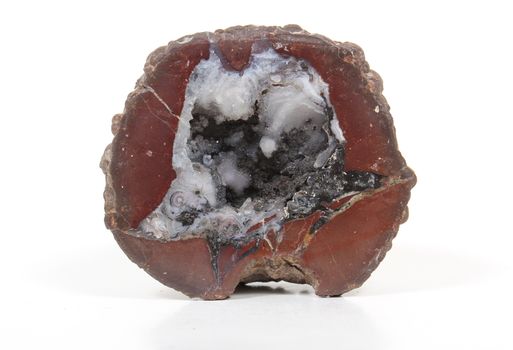 Geode stone on white background