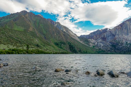 Convict Lake in the Eastern Sierra Nevada mountains, California, Mono County, California, USA. Mountain Lake at summer.