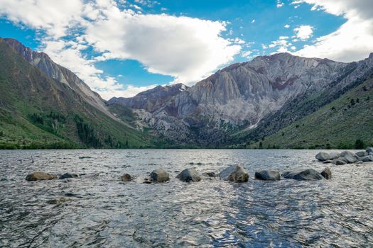 Convict Lake in the Eastern Sierra Nevada mountains, California, Mono County, California, USA. Mountain Lake at summer.