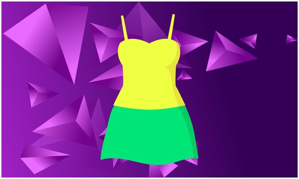 mock up illustration of casual dress on abstract background