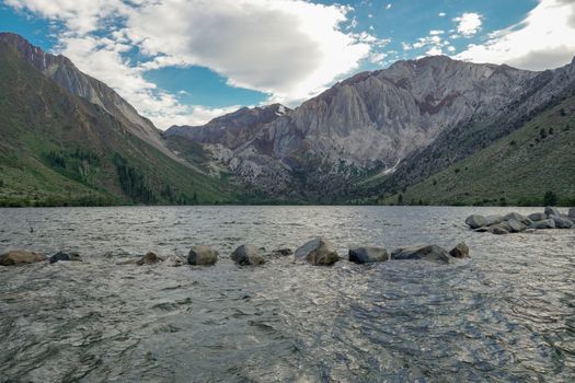 Convict Lake in the Eastern Sierra Nevada mountains, California, Mono County, California, USA. Mountain Lake at summer.