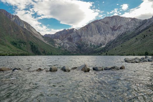 Convict Lake in the Eastern Sierra Nevada mountains, California, Mono County, California, USA. Mountain Lake at summer.