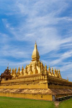 Golden pagoda in Laos