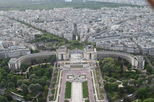 Aerial view of Paris from Eiffel Tower, France