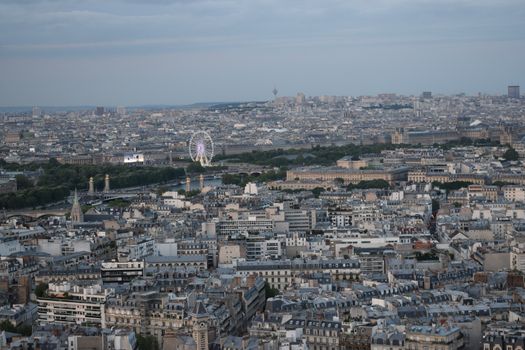 Aerial view of Paris from Eiffel Tower, France