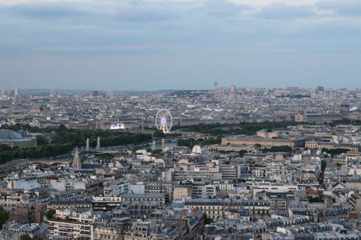 Aerial view of Paris from Eiffel Tower, France