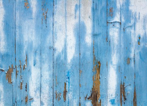 Light blue old wood planks background