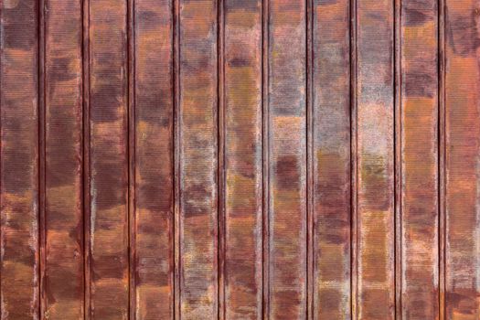 Close up of rusty shutters of a garage. Ideal for concept and backgrounds. Space for text.