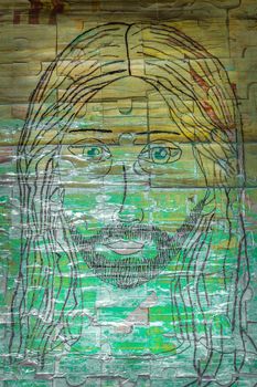 Portrait of Jesus Christ, made from a child.