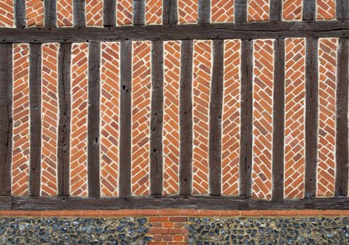 Bricks and beams of a Tudor building