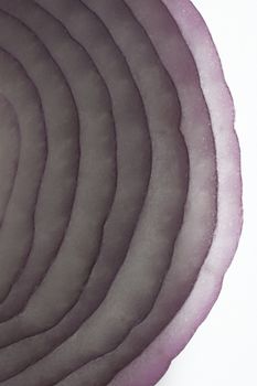 A slice of red onion