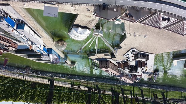 Rimini, Italy - July 12, 2019 - Theme park Italy in Miniature (Italia in Miniatura) in Rimini, Italy - Reproduction of famous attractions in a small scale