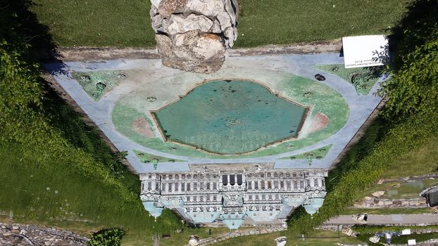 Rimini, Italy - July 12, 2019 - Theme park Italy in Miniature (Italia in Miniatura) in Rimini, Italy - Reproduction of famous attractions in a small scale