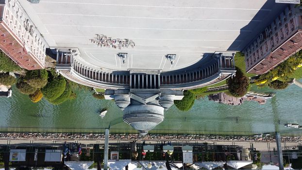 Rimini, Italy - July 12, 2019 - Theme park Italy in Miniature (Italia in Miniatura) in Rimini, Italy - Reproduction of famous attractions in a small scale