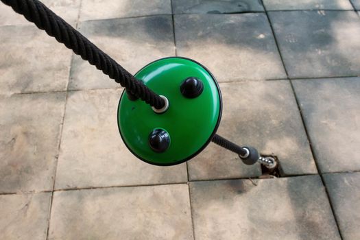 Rope slings in the playground, use to fixing with the floor for strength and tolerance.