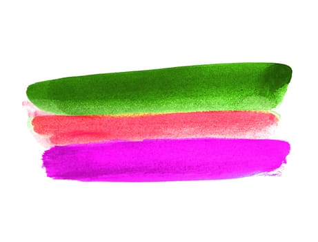 Art hand brush strokes painting watercolor on white background.