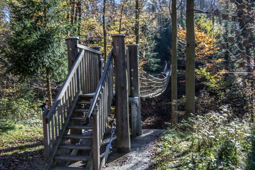 Suspension bridge as a tourist attraction in the Rothaar Mountains