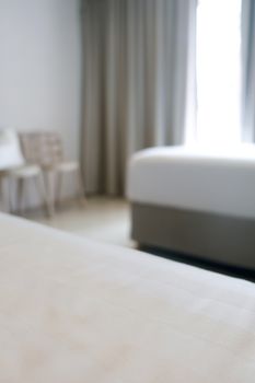 Blurred Background of a Bedroom in a hotel