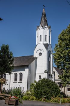 christian church with steeple in know