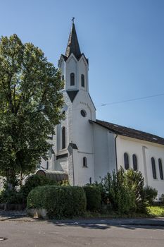 christian church with steeple in know