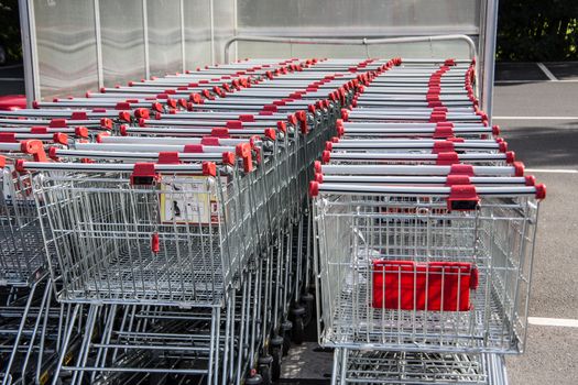 Shopping cart at the supermarket