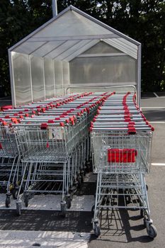 Shopping cart at the supermarket