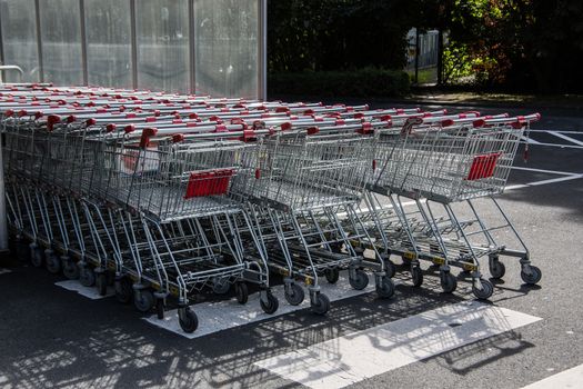 Shopping cart at the supermarket