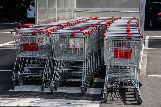 Shopping cart at the supermarket