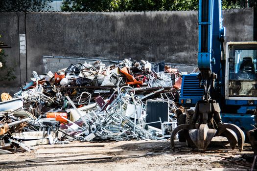Scrap metal in the junkyard