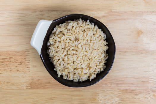 Cooked Jasmine Brown Rice in Bowl