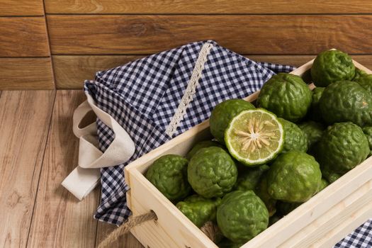 Bergamots put together in a wood box.