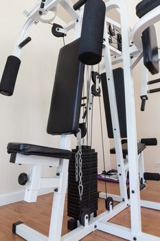 Weight training machine and equipment in gym