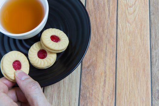 Cranberry filled cookies for tea break during a meeting.