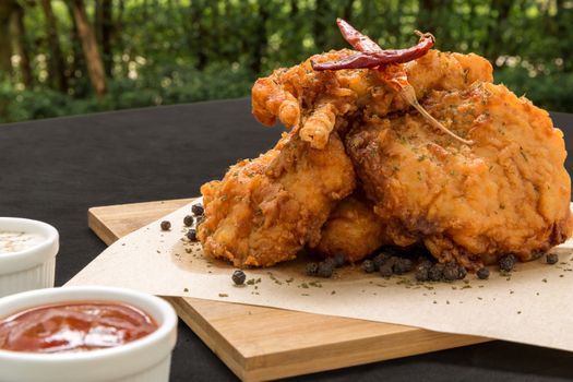 Spicy deep fried chicken great for snack break!