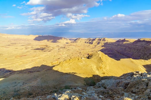 View of HaMakhtesh HaKatan (small makhtesh, crater). The Negev desert, southern Israel