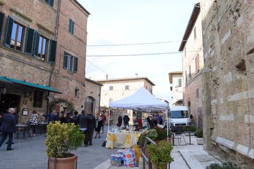 Colle Val D'Elsa - Streets in the old town of the beautiful medieval town in Tuscany (Italy) near to Siena